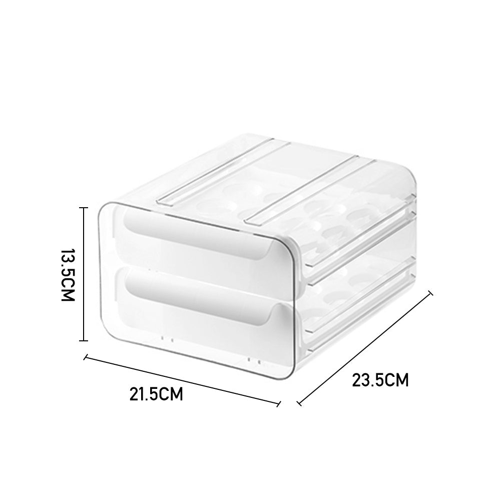 Double-layer Transparent Egg Storage Drawer Box
