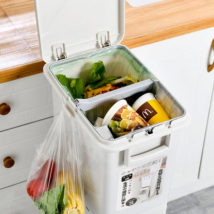 29L Double-Layer Rubbish Bin with Wheels