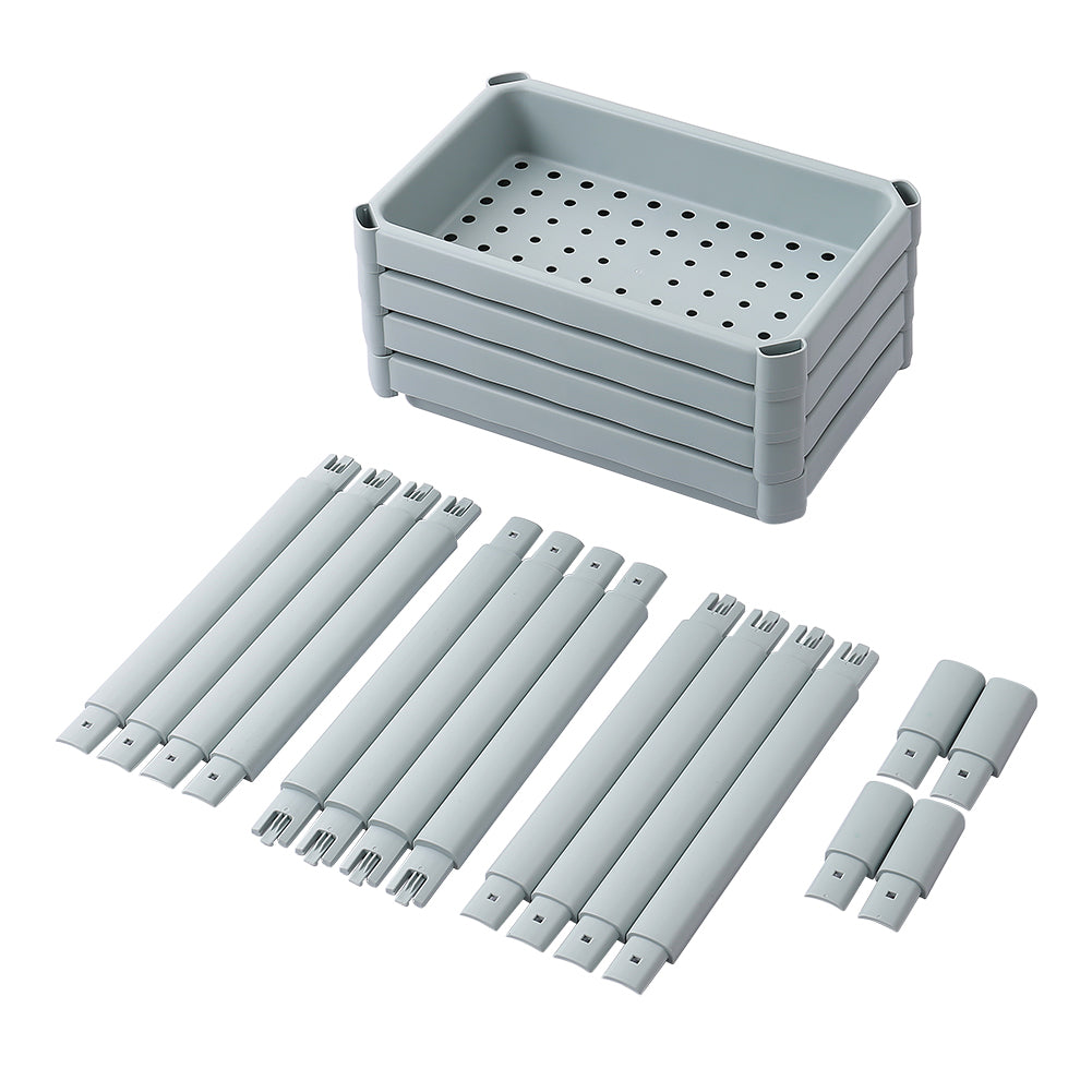 4 Layers Freestanding Plastic Corner Storage Rack for Bathroom Kitchen