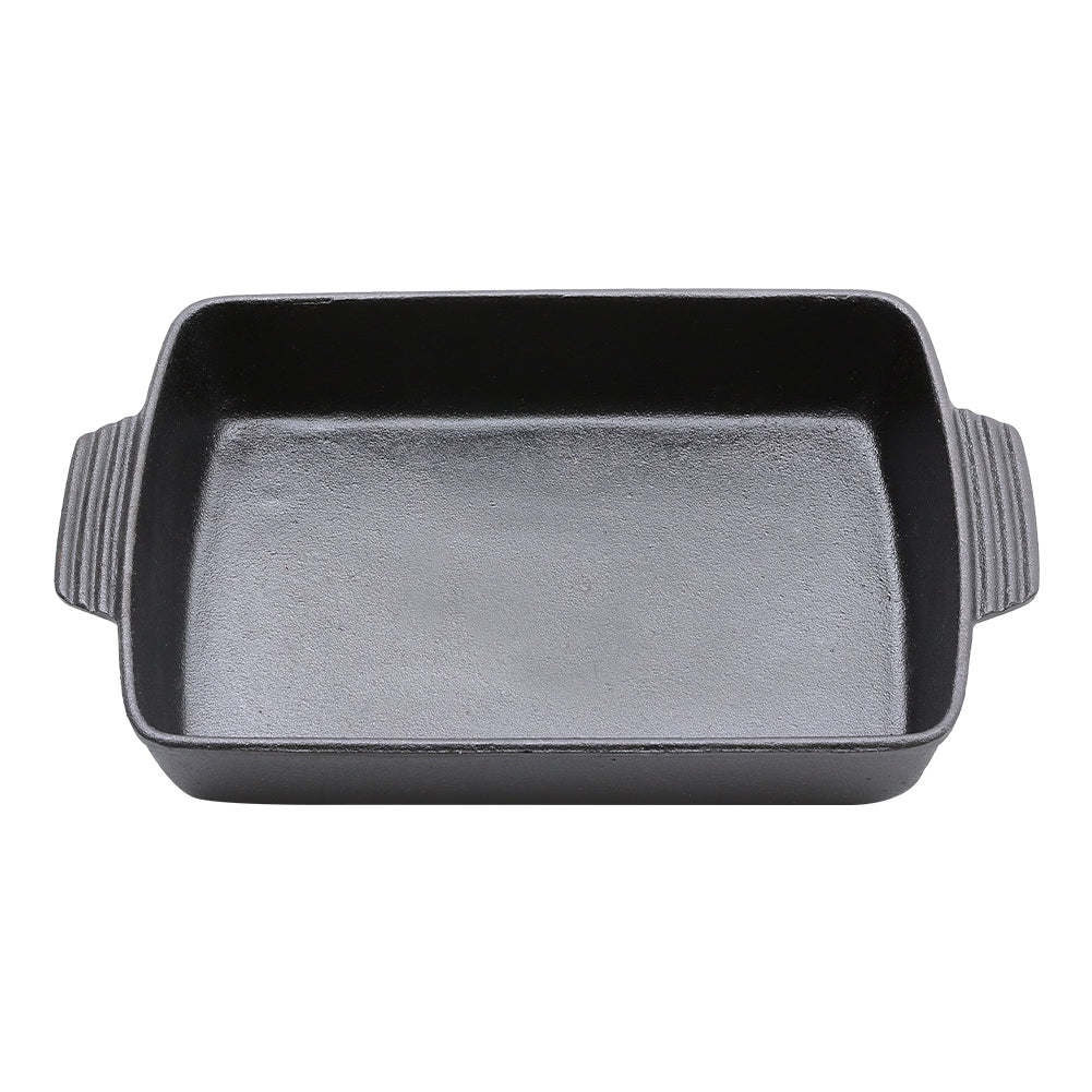 Black Rectangular Cast Iron Baking Pan