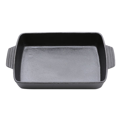 Black Rectangular Cast Iron Baking Pan