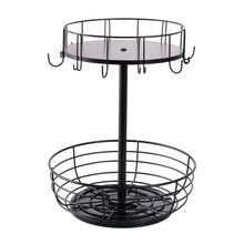 2-Tier Multifunction Rotation Countertop Organizer Storage Rack