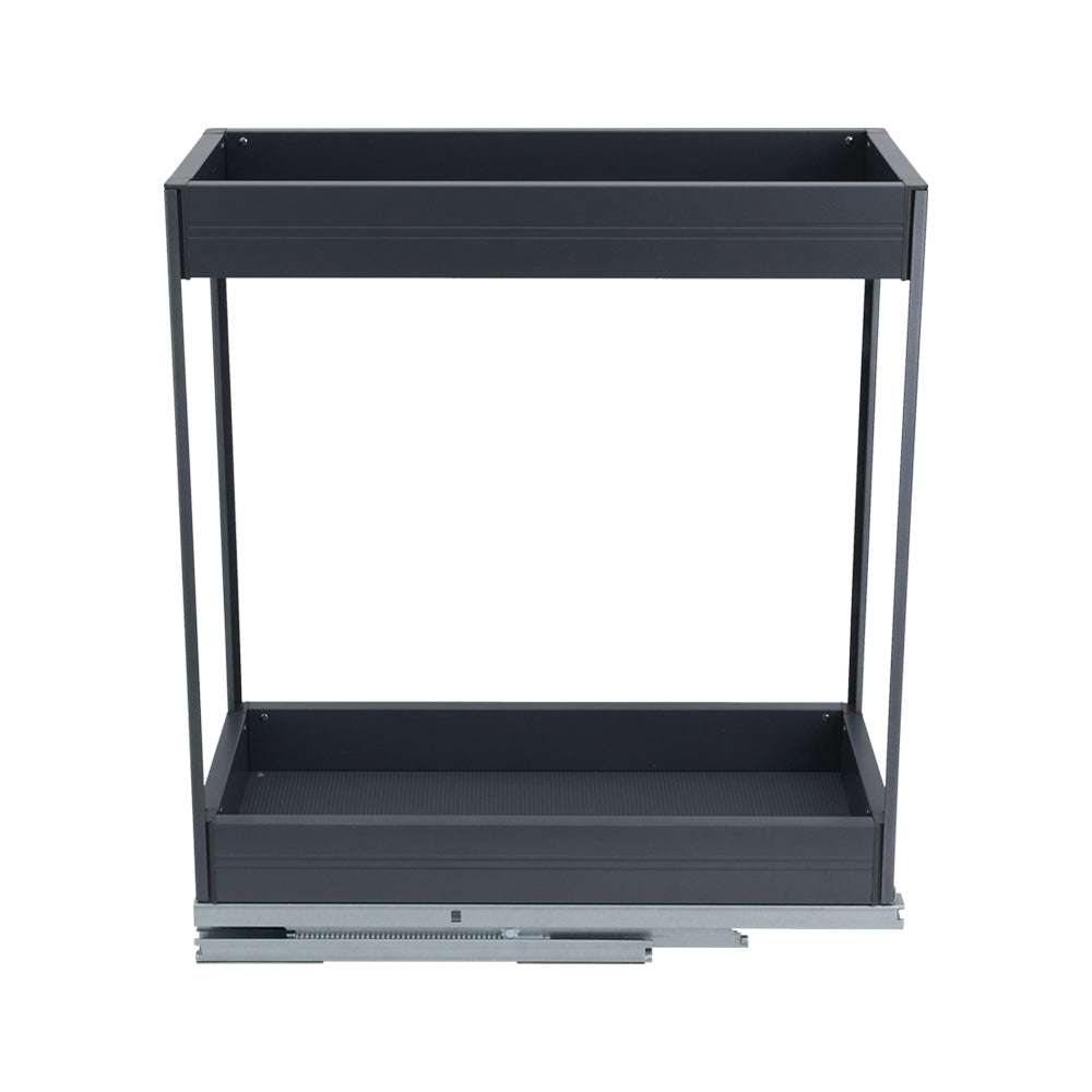 2-Tier Kitchen Cabinet Pull Out Aluminium Shelf