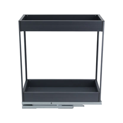 2-Tier Kitchen Cabinet Pull Out Aluminium Shelf