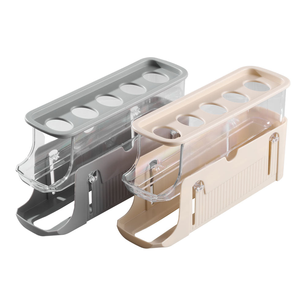 3-Layer Expandable Scrolling Egg Holder Storage Rack