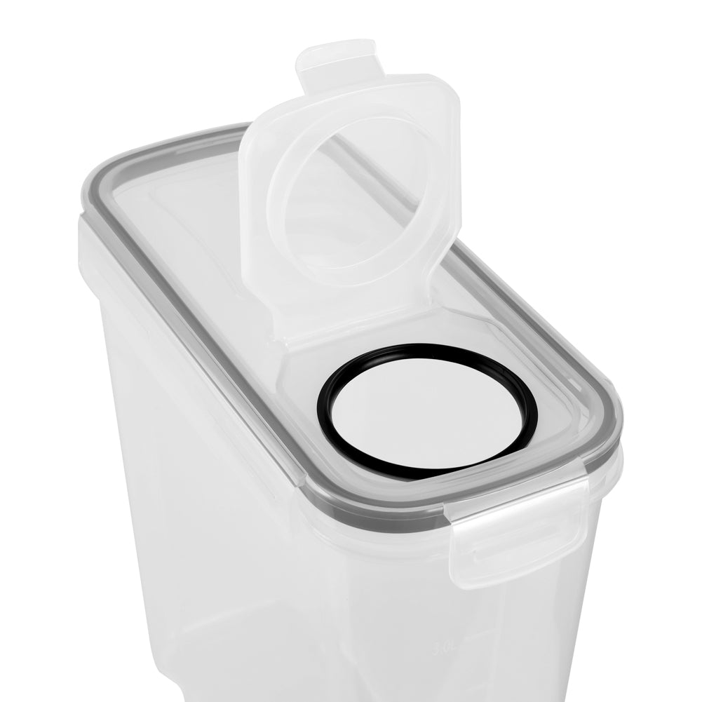 4Pcs 4L Plastic Dry Food Storage Container with Sealed Lid