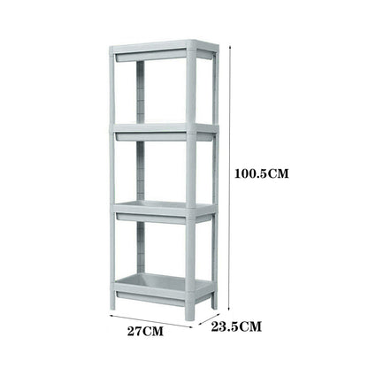 4 Layers Freestanding Plastic Corner Storage Rack for Bathroom Kitchen