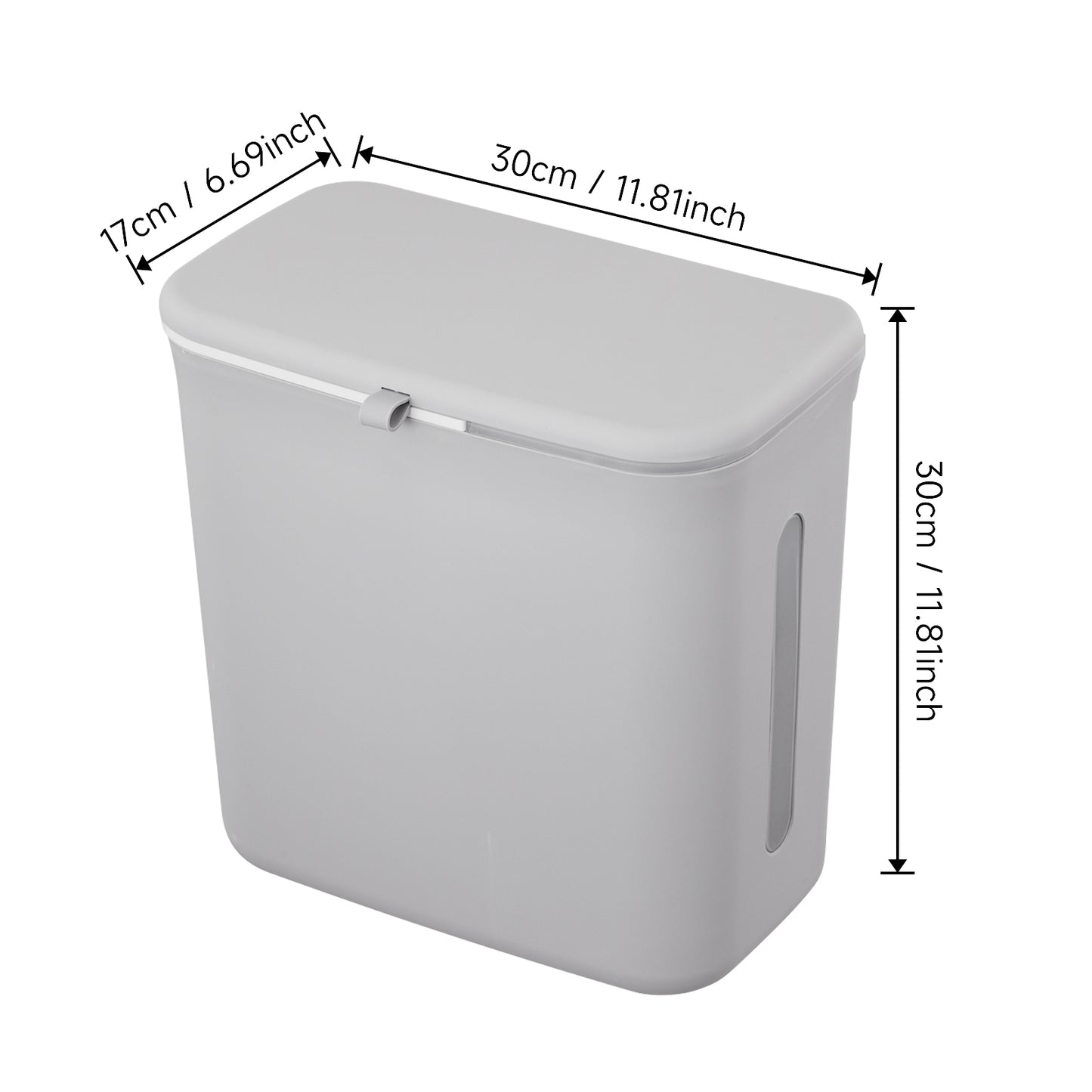 Hanging Dry Wet Separation Kitchen Trash Bin with Lid