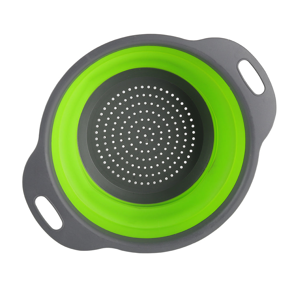 Collapsible Kitchen Silicone Colander Strainer Bowl