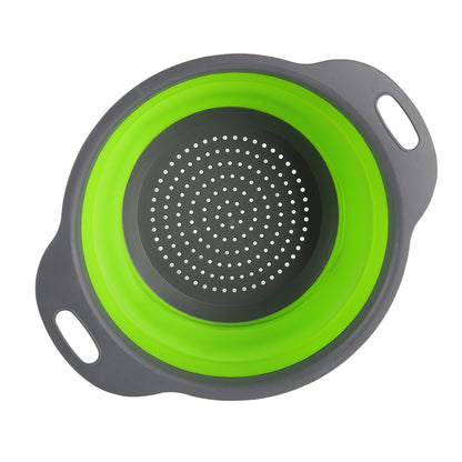 Collapsible Kitchen Silicone Colander Strainer Bowl